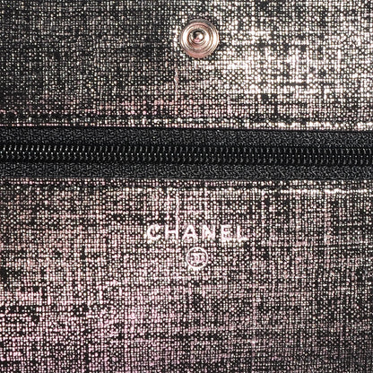 Chanel Iridescent Wallet on Chain WOC Dark Silver 5 of 7