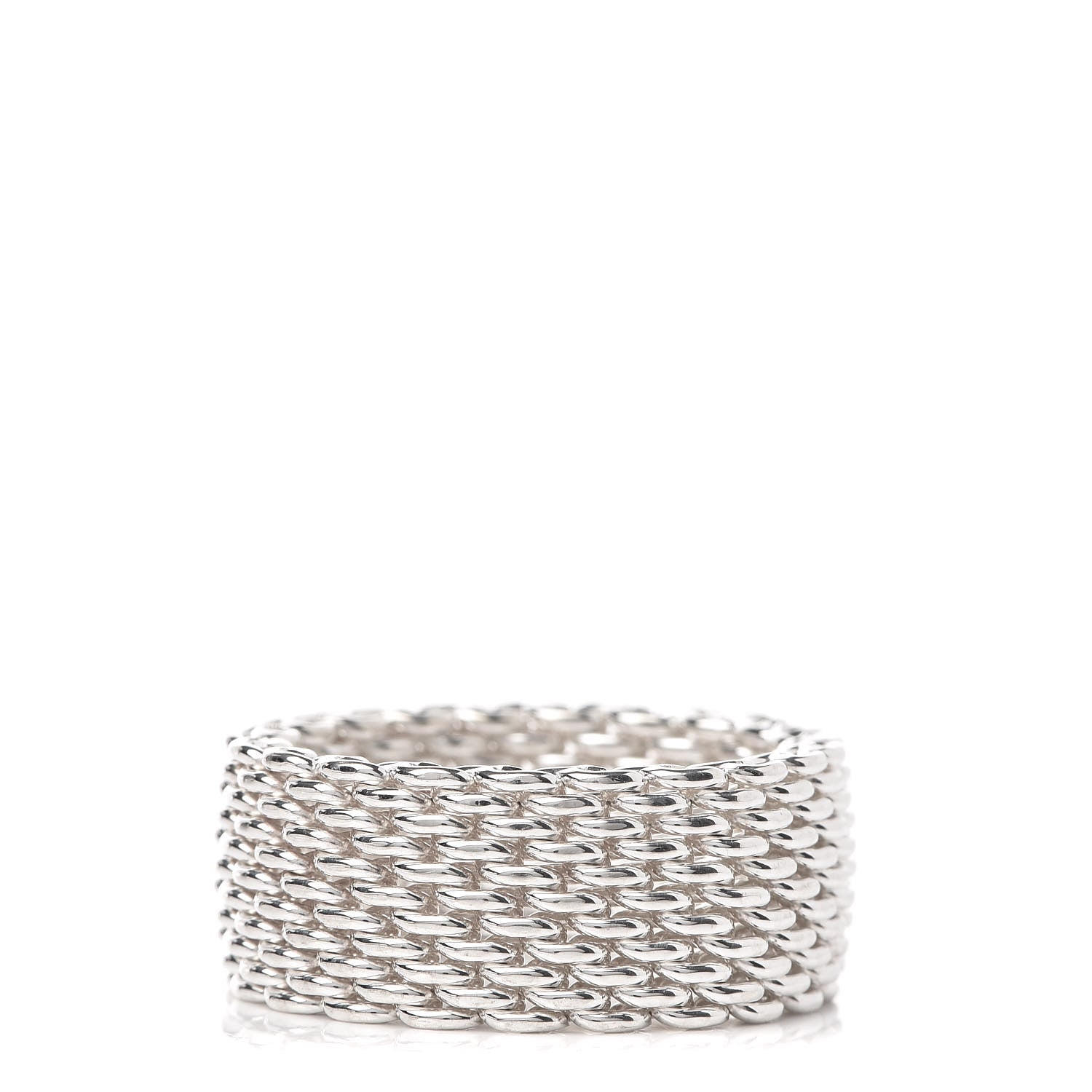 Tiffany Sterling Silver Mesh Somerset Ring 59 8.75 3 of 4