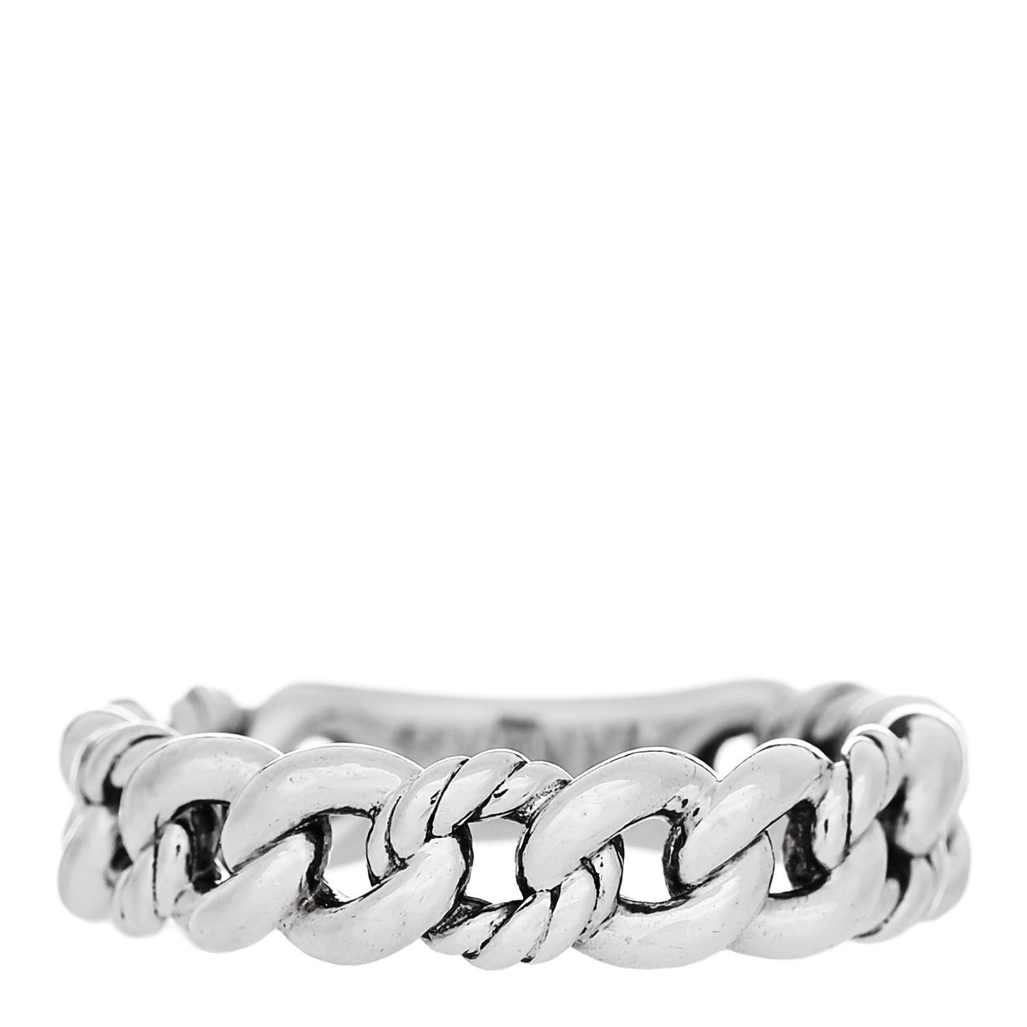 Sterling Silver Narrow Belmont Curb Link Ring 54 7