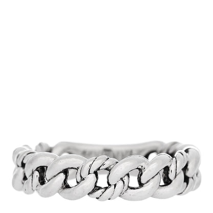 David Yurman Sterling Silver Narrow Belmont Curb Link Ring 54 7 3 of 4