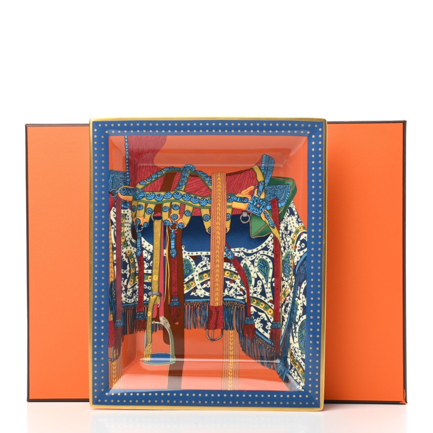 Hermes Porcelain Selle De Dignitaire Change Tray 6 of 6