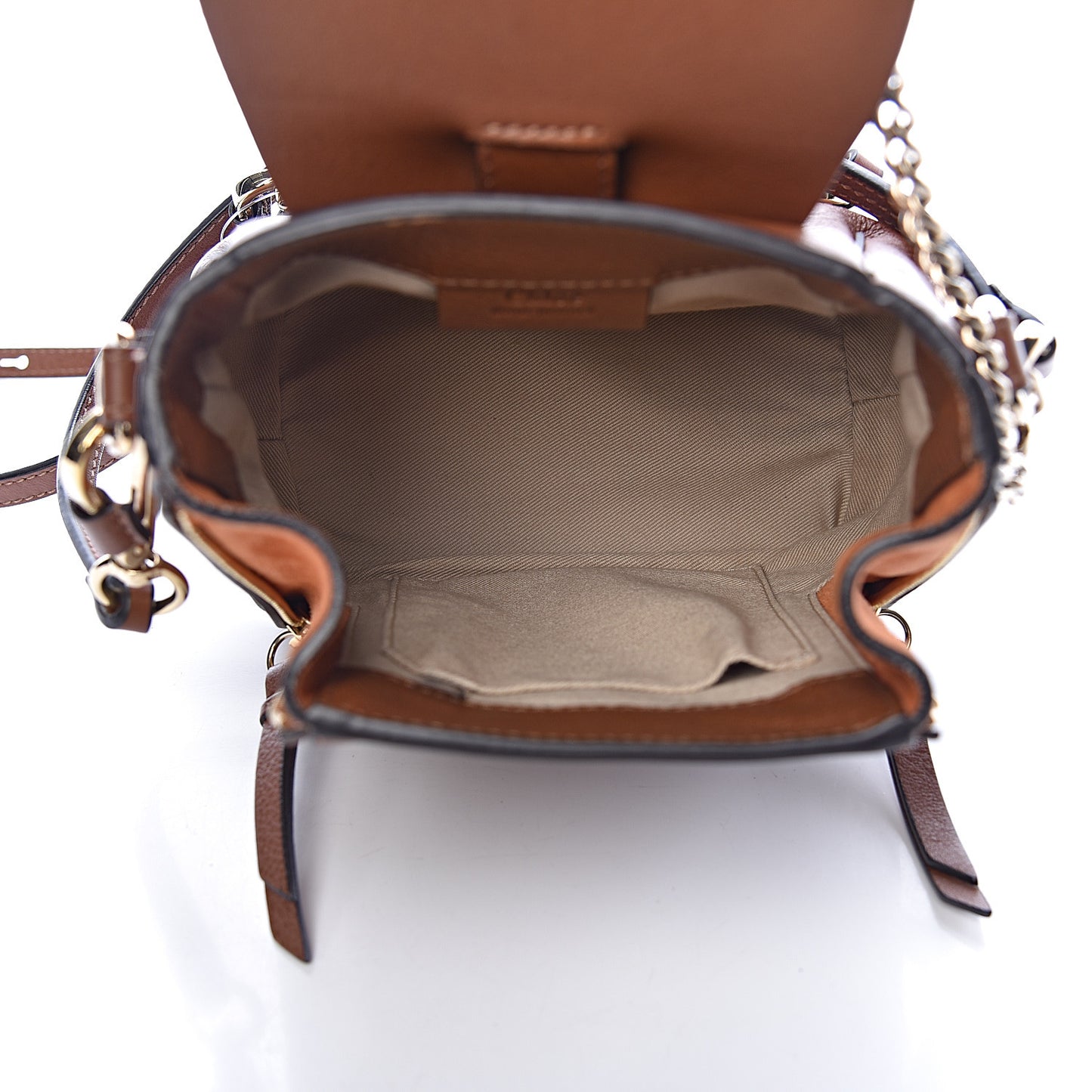 Suede Calfskin Mini Faye Backpack Tan