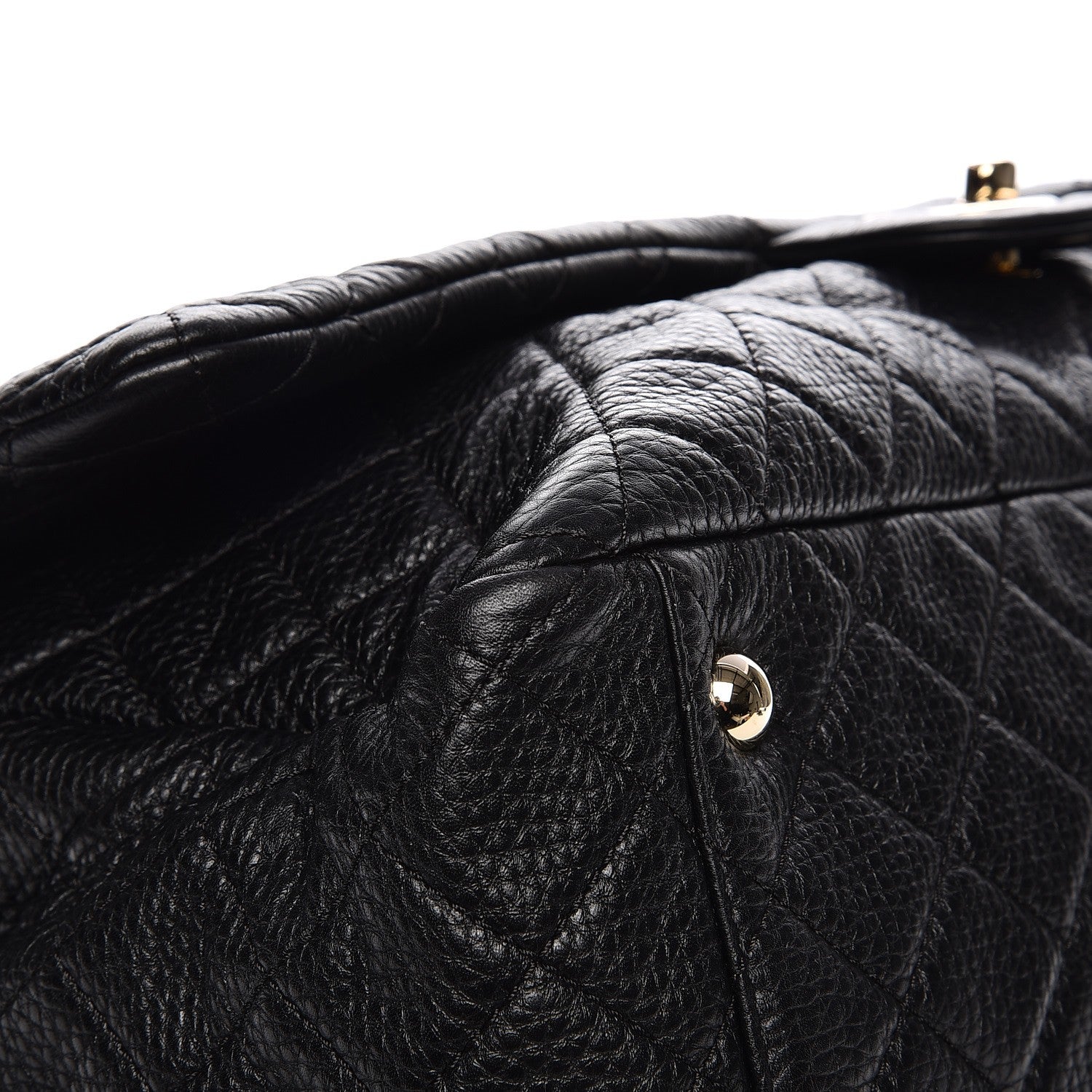 Chanel Calfskin Quilted XXL Travel Flap Bag Black 9 of 12