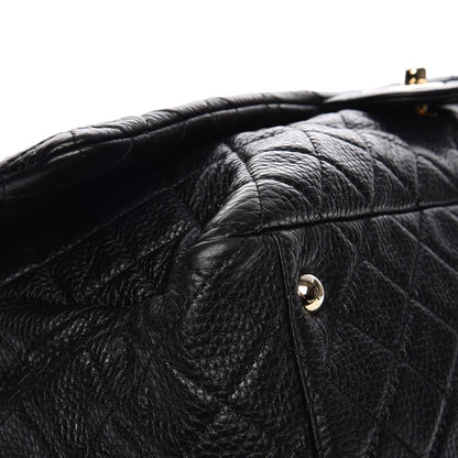 Chanel Calfskin Quilted XXL Travel Flap Bag Black 9 of 12