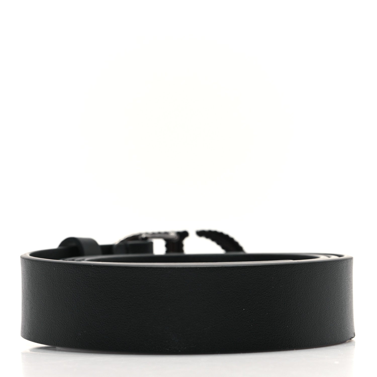 Christian Dior Calfskin Crystal CD Belt 90 36 Black 2 of 6