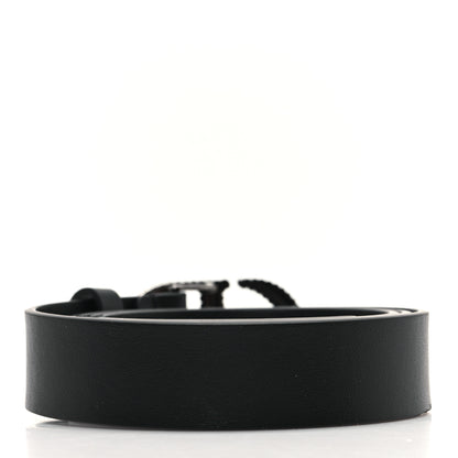 Christian Dior Calfskin Crystal CD Belt 90 36 Black 2 of 6