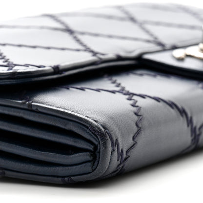 Chanel Lambskin Ultimate Stitch Clutch Flap Navy Blue 11 of 17
