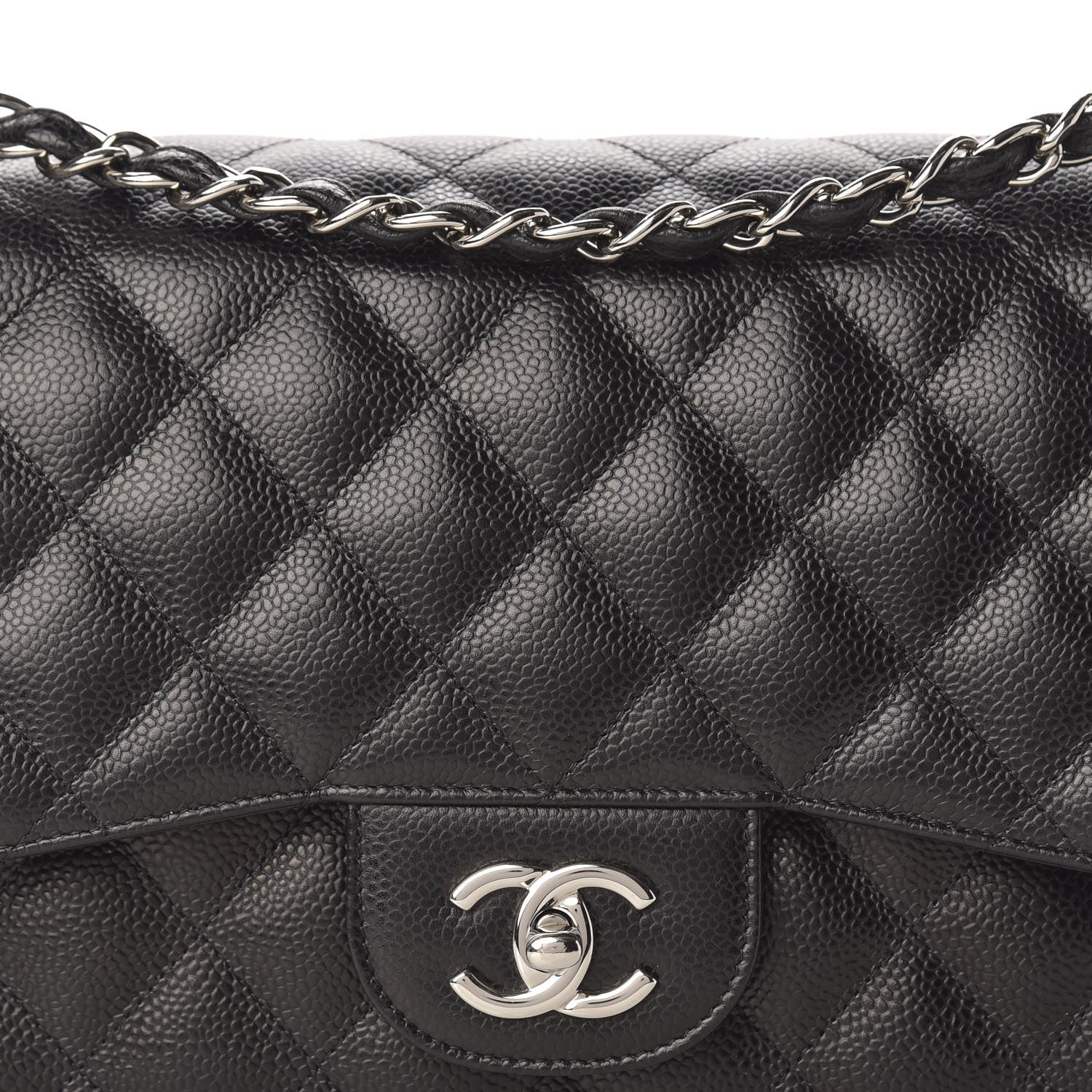 Chanel Caviar Quilted Jumbo Double Flap Black 10 of 11