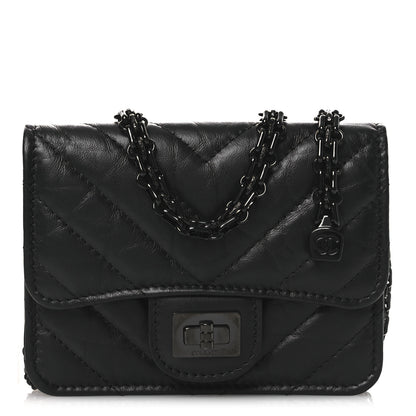 Chanel Aged Calfskin Chevron Quilted Reissue Belt Bag So Black 1 of 13