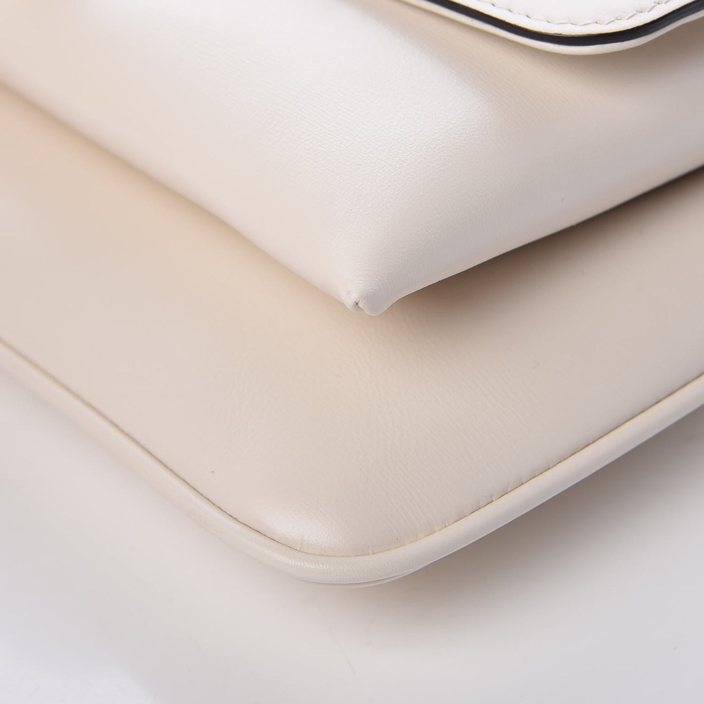Calfskin Small Arli Flap Shoulder Bag Mystic White