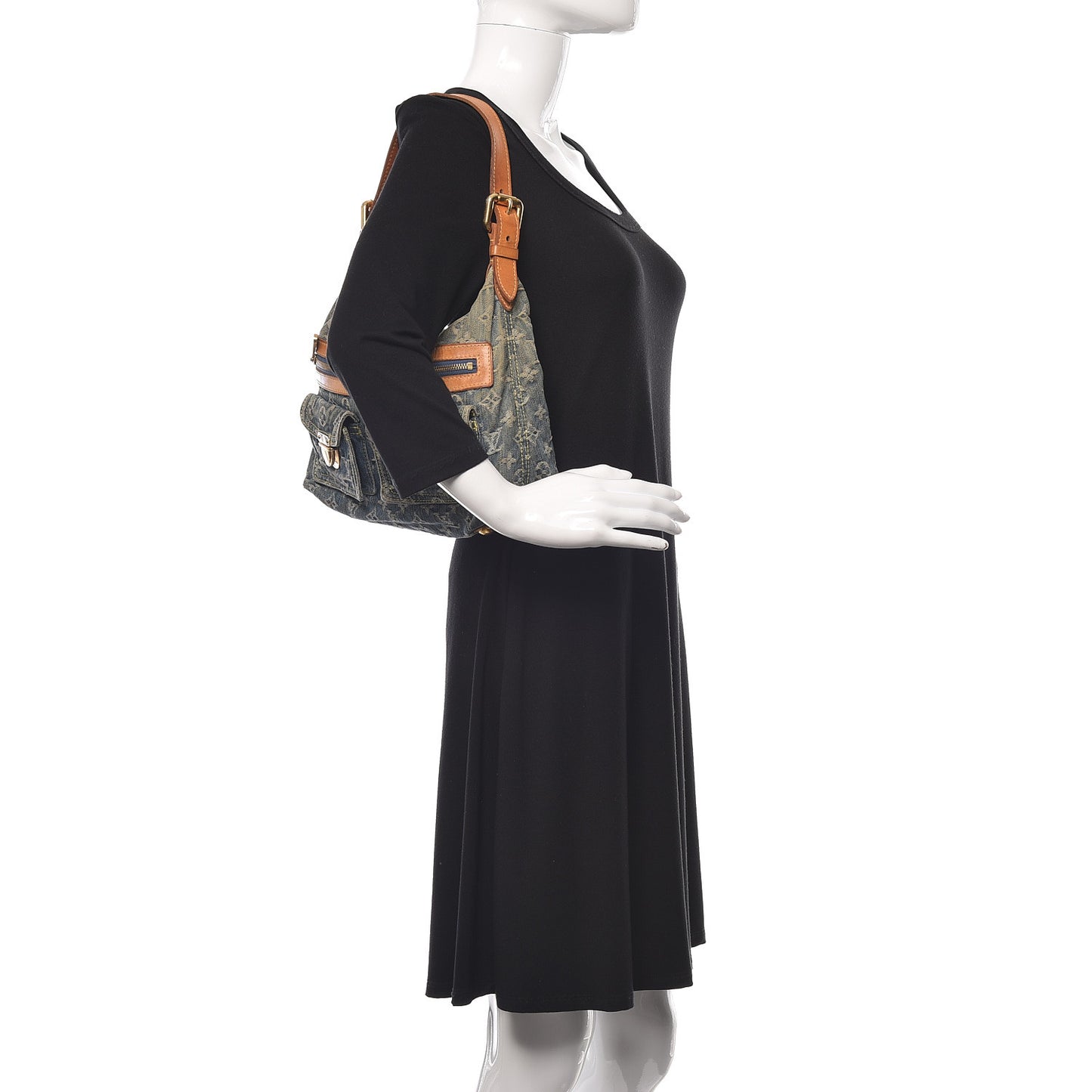 Monogram Denim Baggy PM Blue