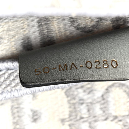 Christian Dior Oblique Embroidered Saddle Bag Gray 7 of 10