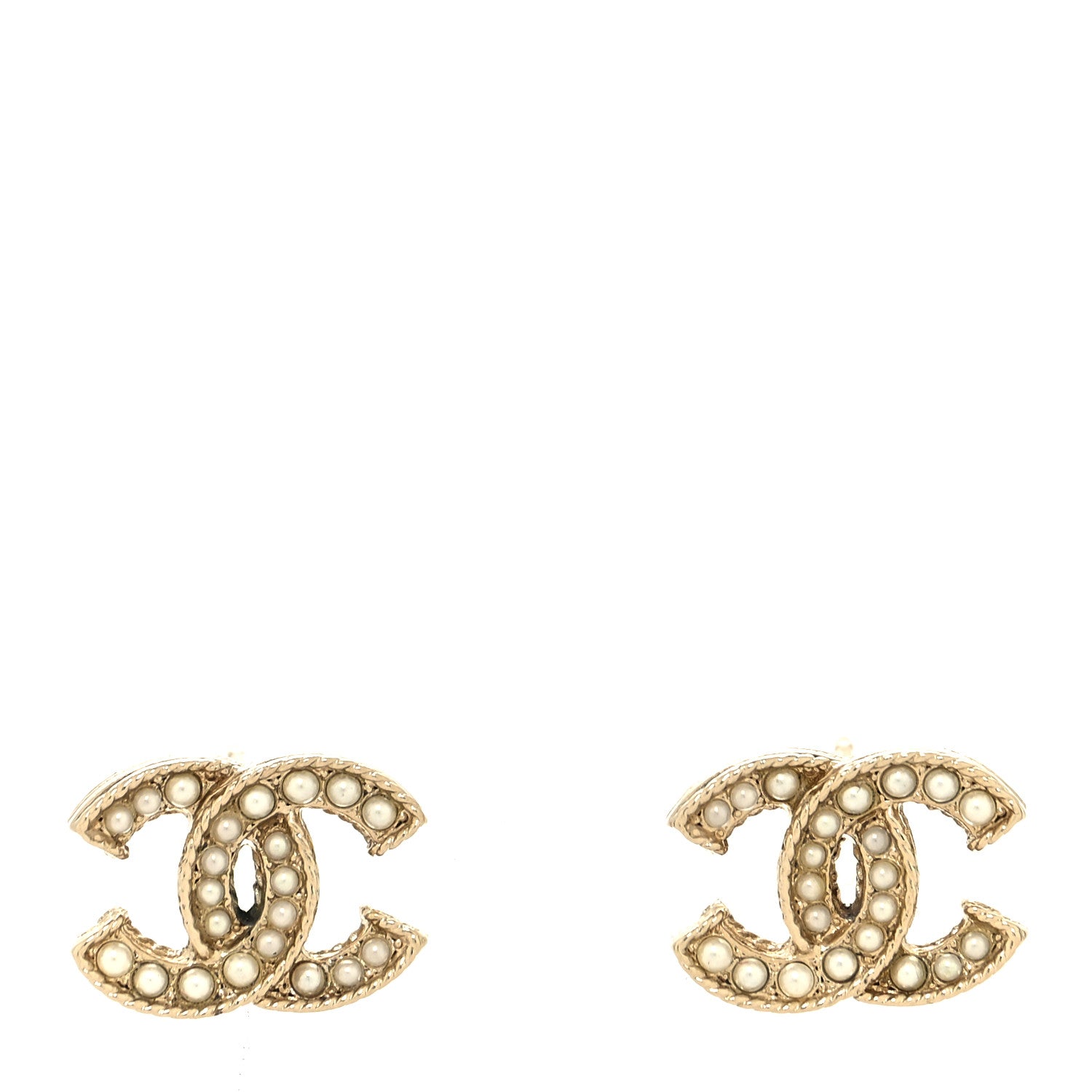 Chanel Pearl CC Earrings Gold 1 of 4