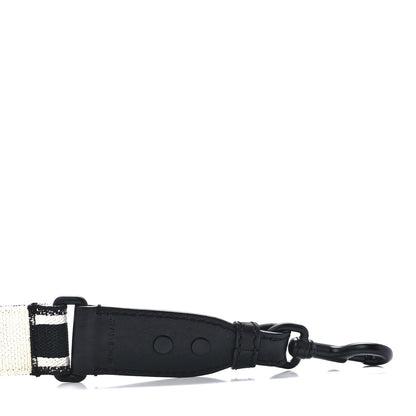 Christian Dior Canvas Embroidered Shoulder Strap Black Ultramatte 3 of 5