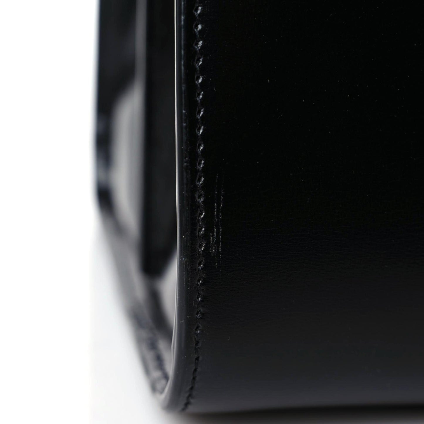 Shiny Calfskin Large Uptown Tote Black