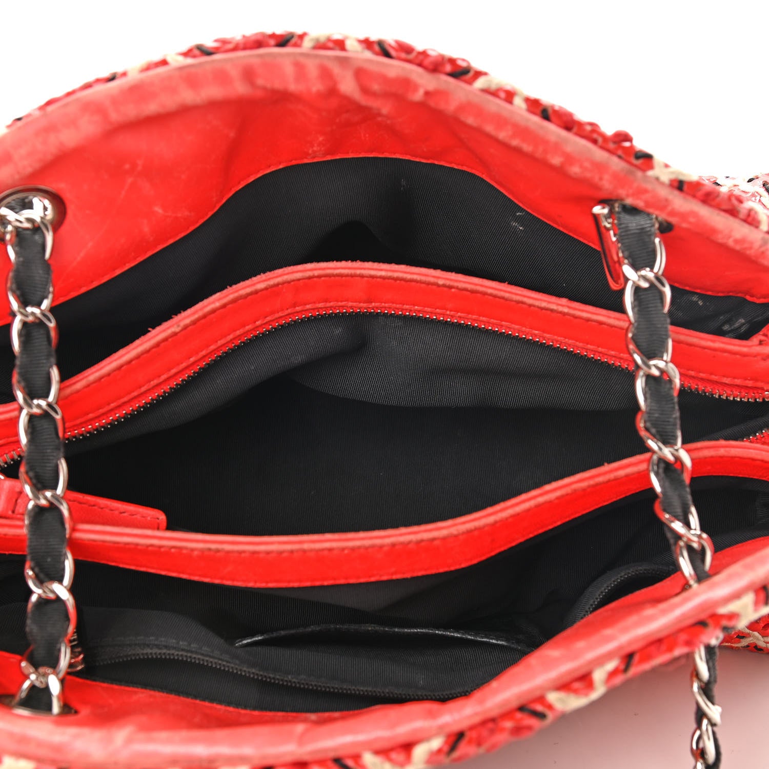 Chanel Patent Hand Embroidered Small Just Mademoiselle Red 4 of 13