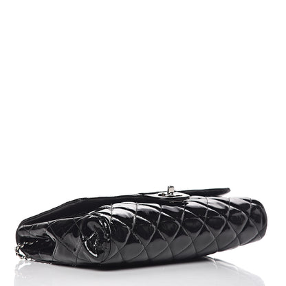 Chanel Patent Quilted Clutch with Chain Flap Black 4 of 9