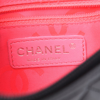Chanel Calfskin Quilted Cambon Pochette Black White 6 of 10