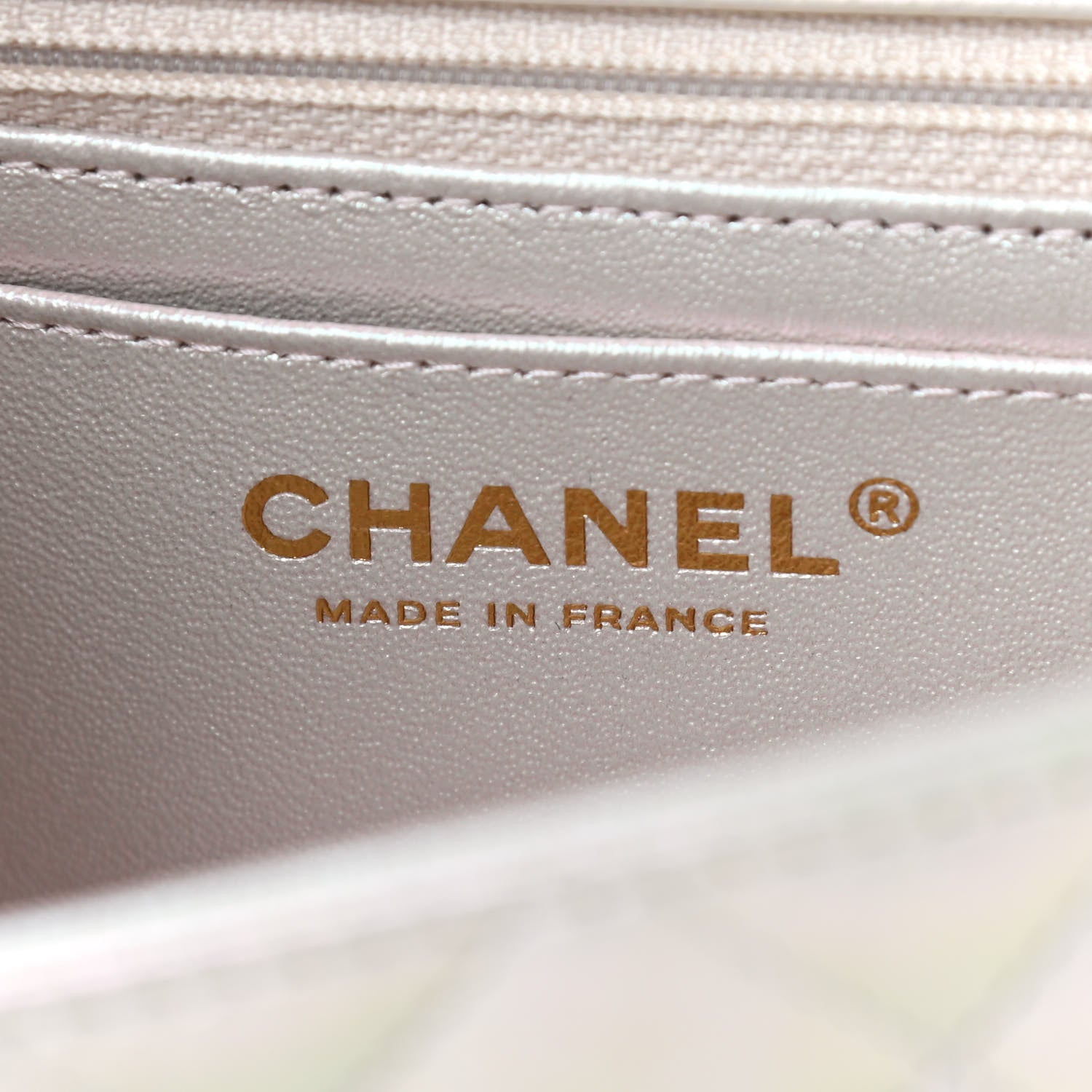 Chanel Iridescent Lambskin Quilted Mini Rectangular Flap Ivory 6 of 9