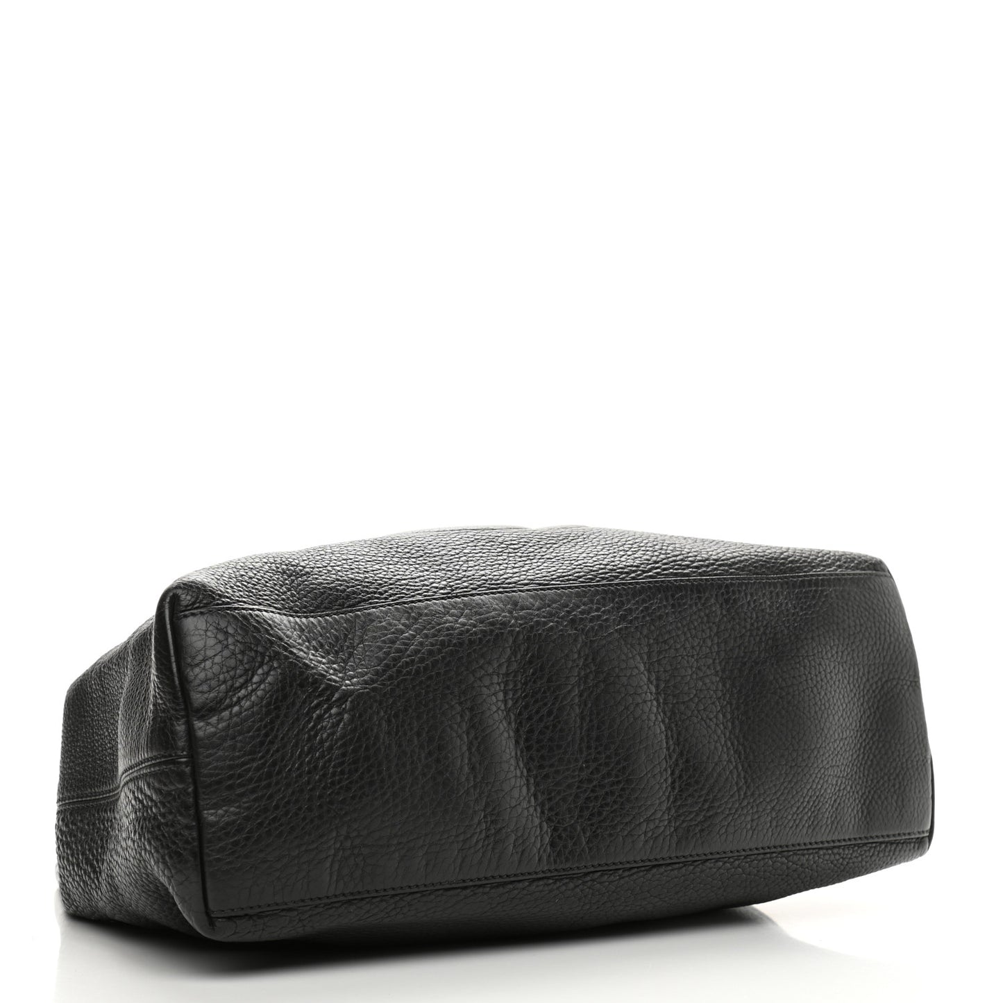 Pebbled Calfskin Medium Soho Chain Shoulder Bag Black