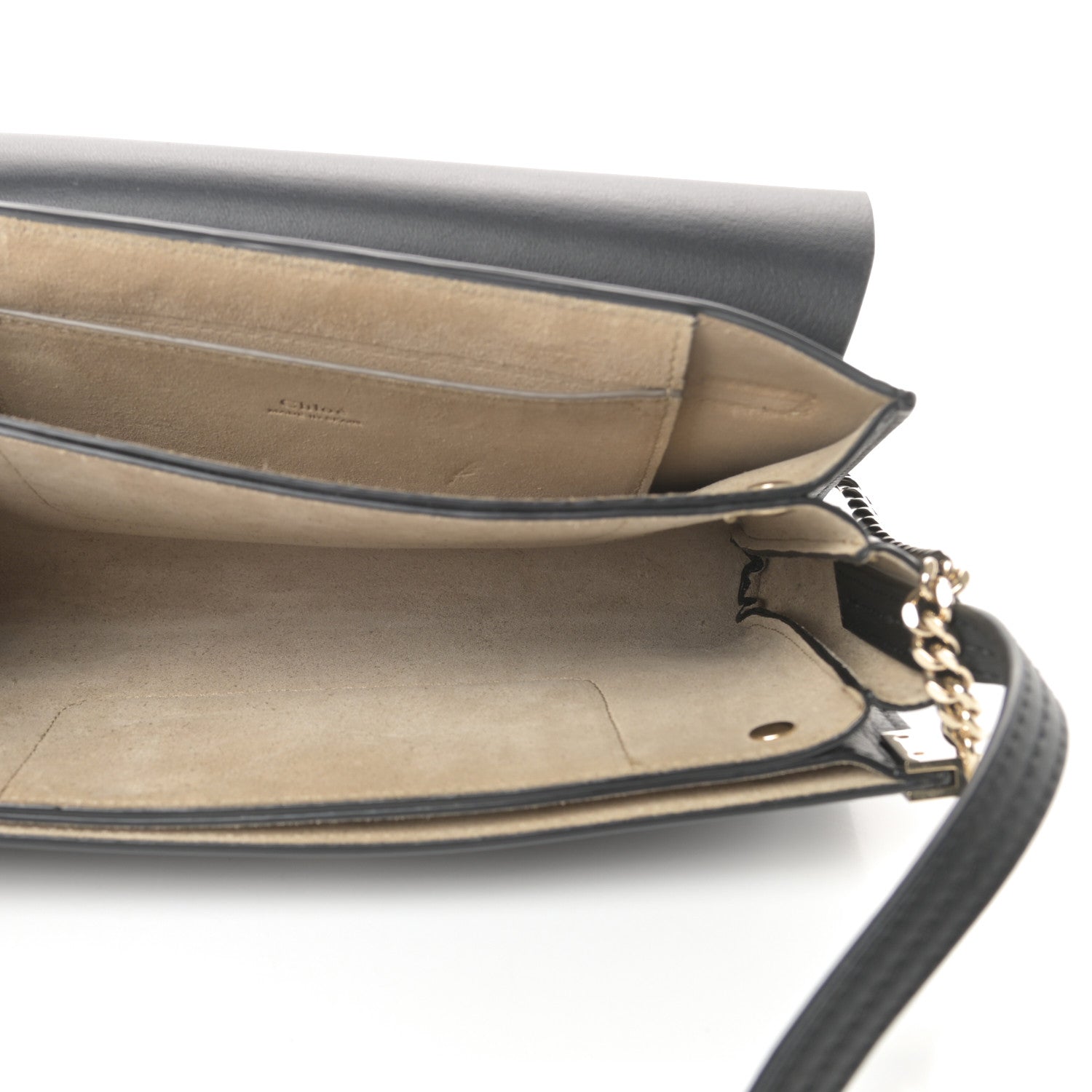 Chloe Suede Calfskin Small Faye Shoulder Bag Black 5 of 14