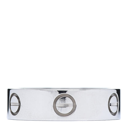 Cartier 18K White Gold 5.5mm LOVE Ring 54 7 1 of 5