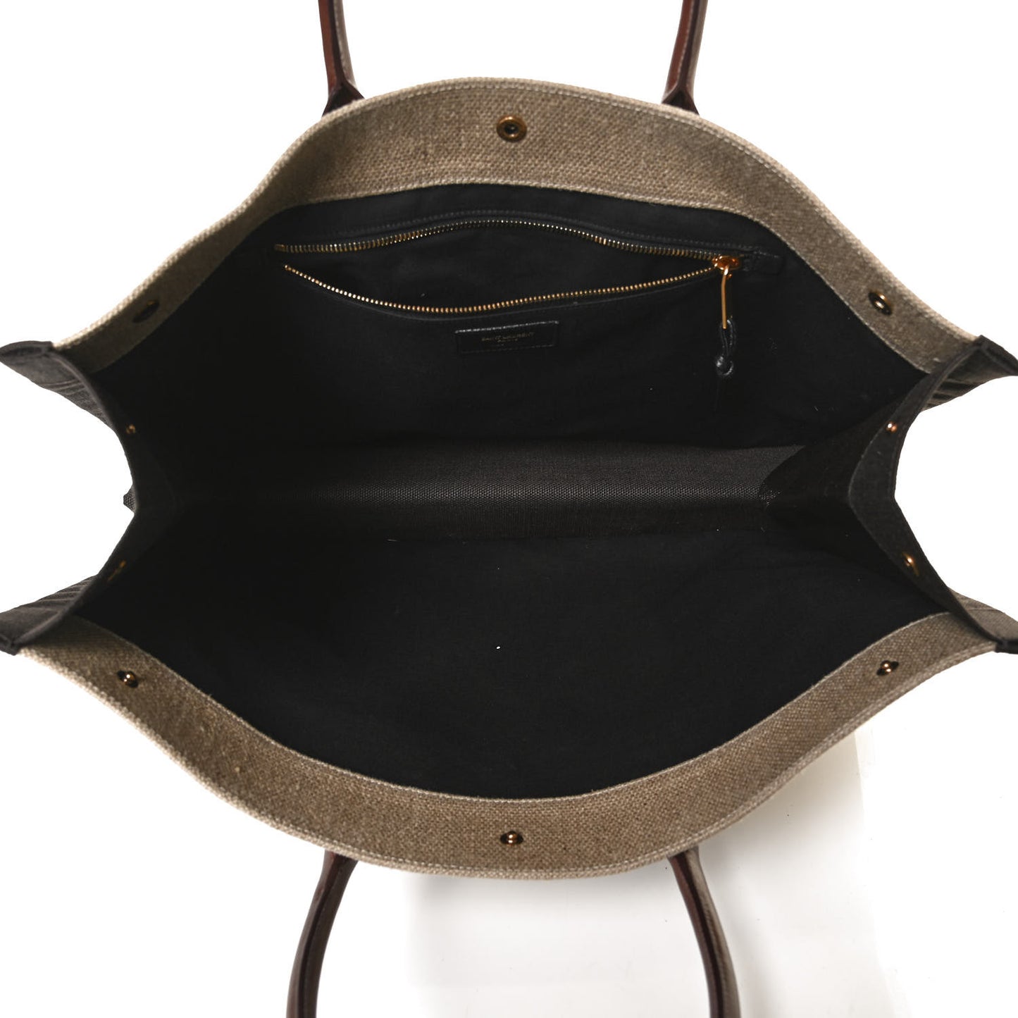 Linen Calfskin Rive Gauche Tote Natural