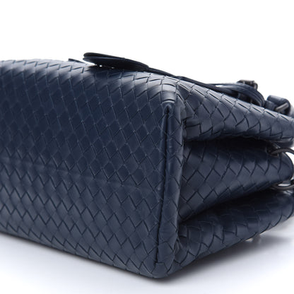Bottega Veneta Calfskin Intrecciato Mini Roma Navy 8 of 8