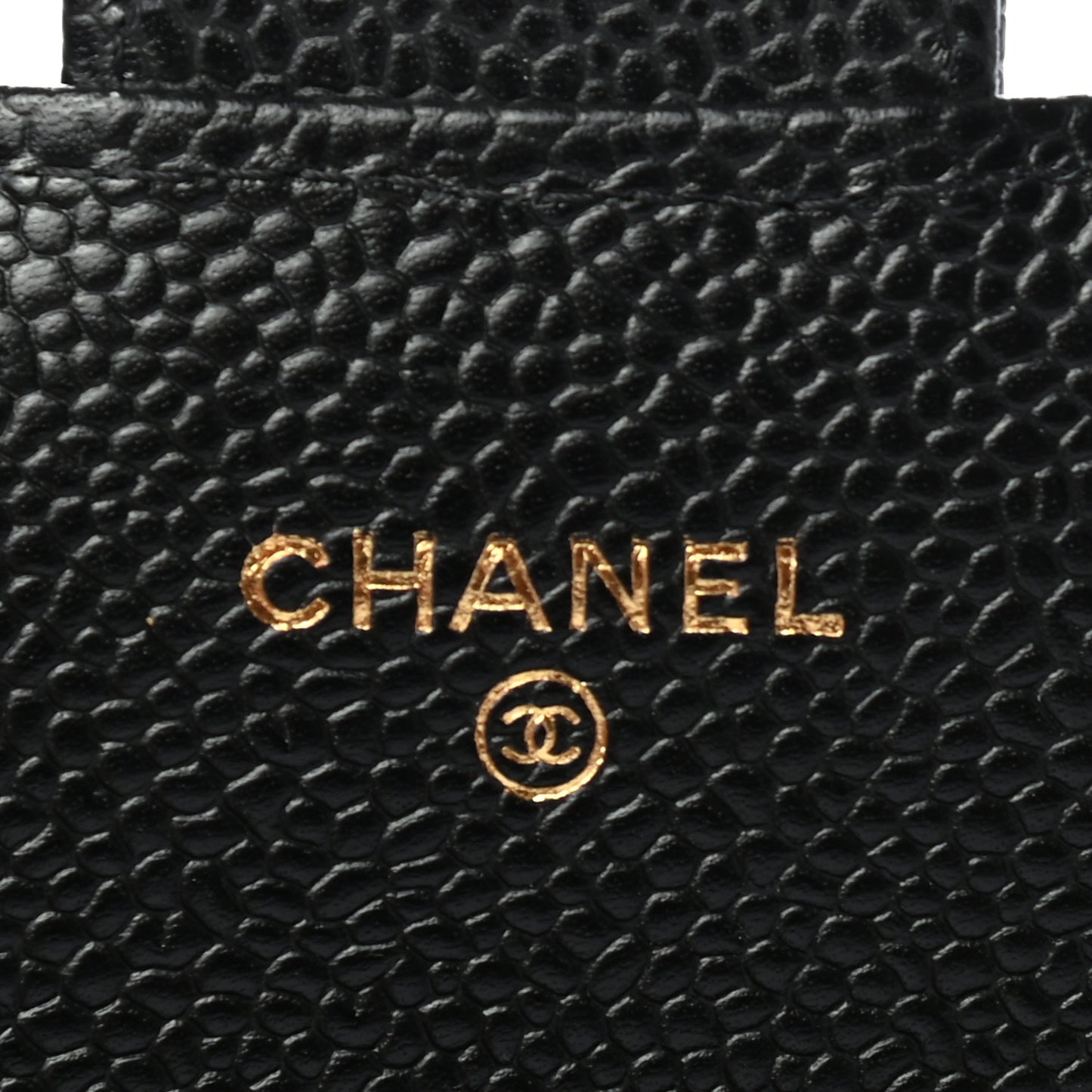 Caviar Quilted Large Gusset Flap Wallet Black