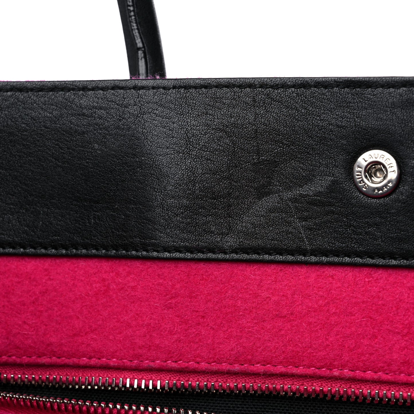 Wool Rive Gauche Tote Fuchsia