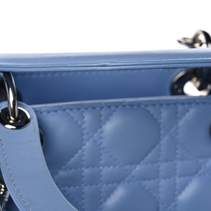Christian Dior Lambskin Cannage Large Lady Dior Light Blue 12 of 15