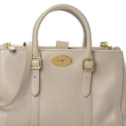 Mulberry Classic Grain Calfskin Small Bayswater Double Zip Tote Dune 6 of 8