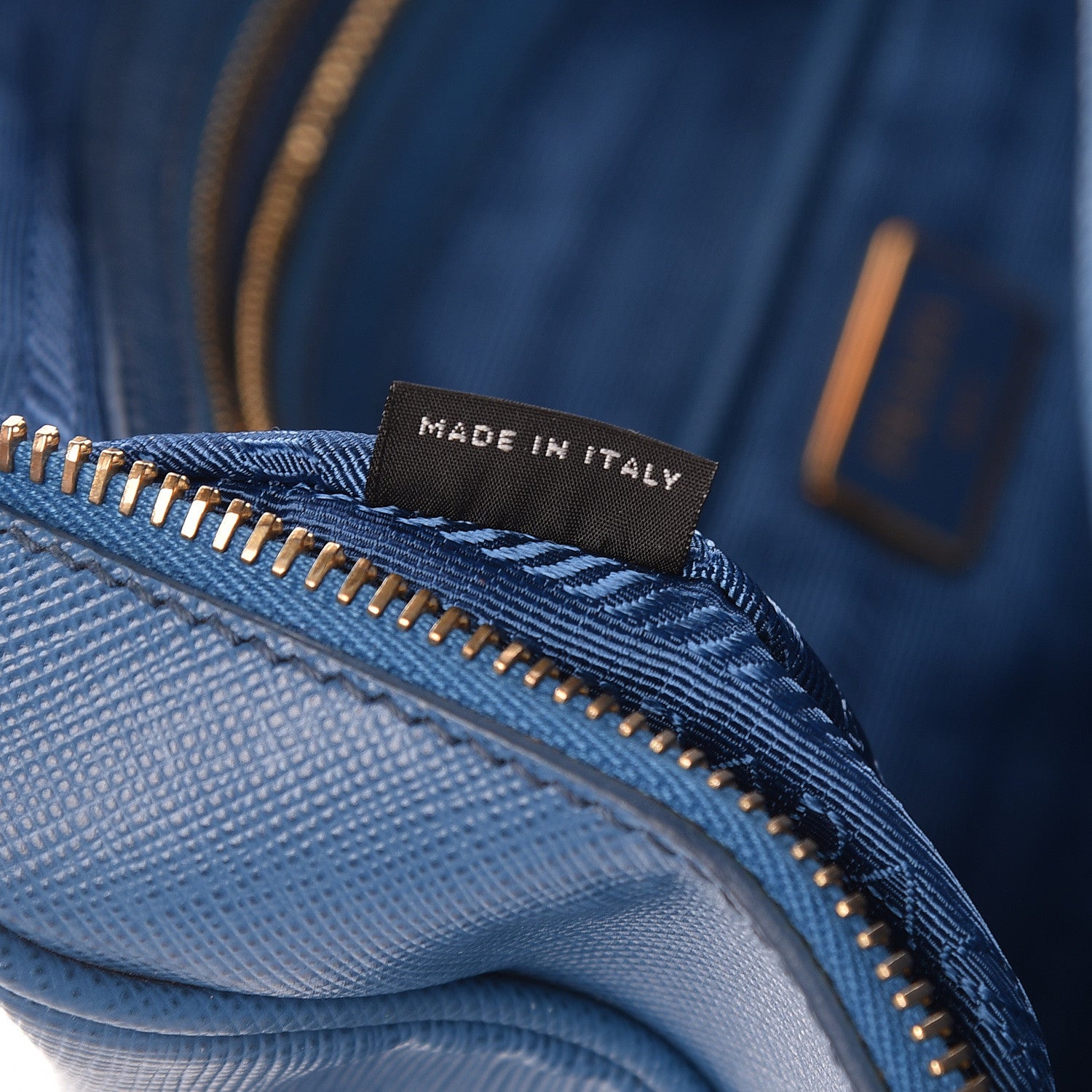 Prada Saffiano Lux Bowling Bag Cobalto 7 of 17