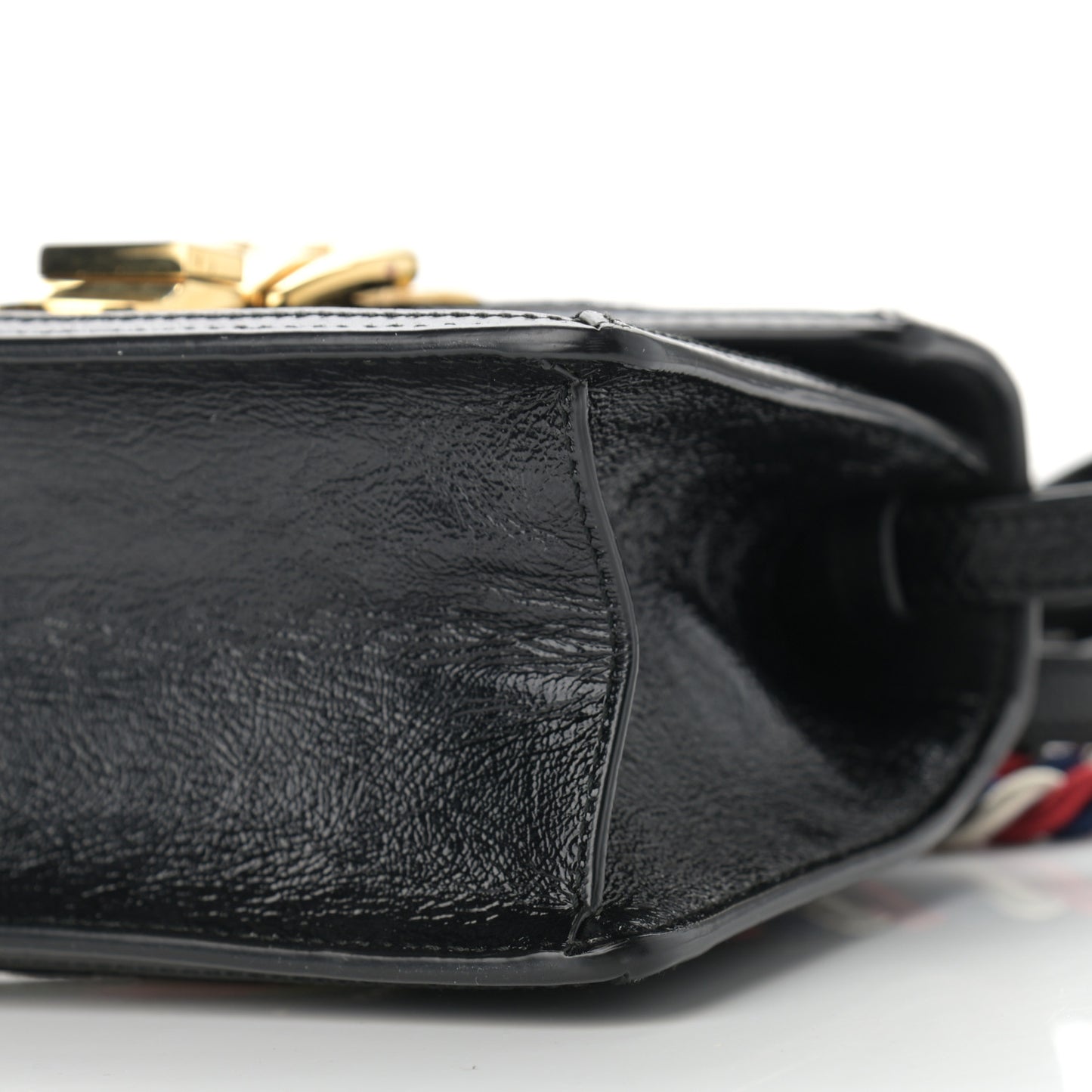 Velvet GG Monogram Mini Sylvie Top Handle Bag Black