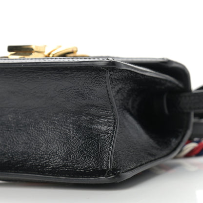 Gucci Velvet GG Monogram Mini Sylvie Top Handle Bag Black 9 of 10