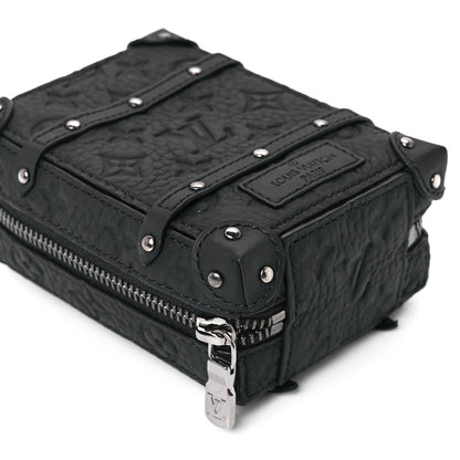 Louis Vuitton Monogram Taurillon Soft Trunk Backpack Pouch Bag Charm Key Ring Black 9 of 10