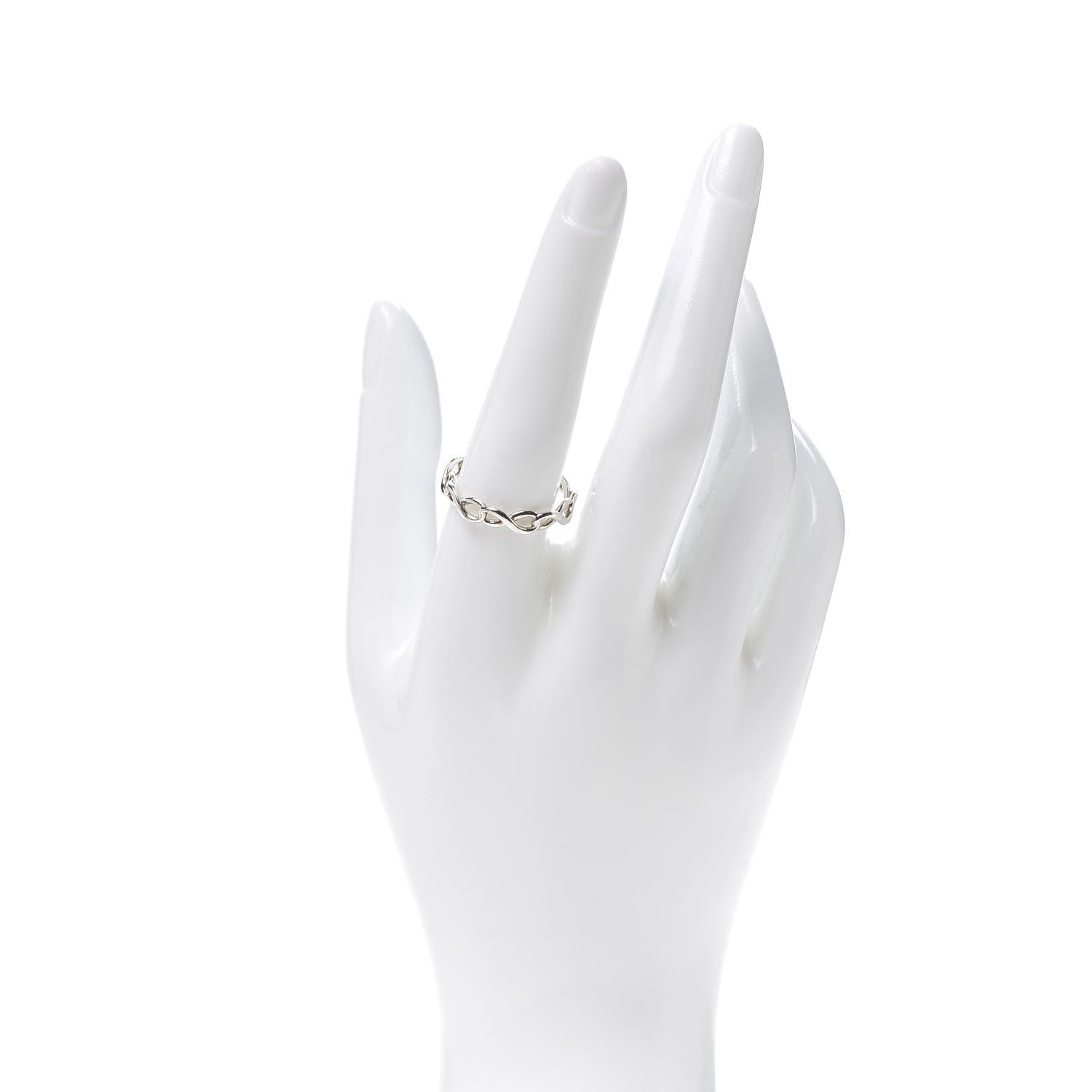 Tiffany Sterling Silver Narrow Infinity Band Ring 58 8.25 2 of 6