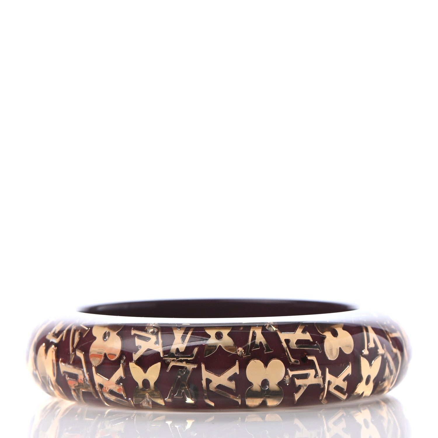Louis Vuitton Resin Swarovski Medium Inclusion Bracelet GM Rouge Fauviste 3 of 4