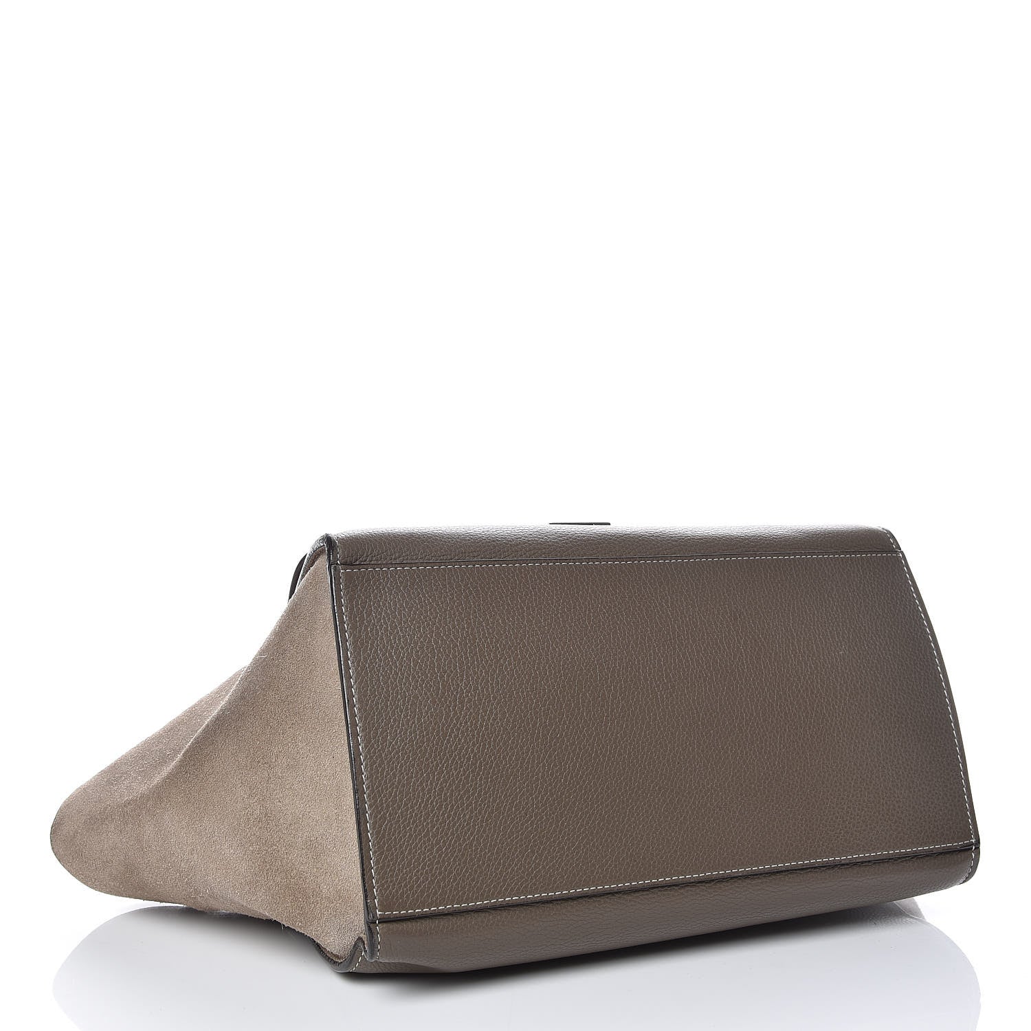 Celine Drummed Calfskin Suede Medium Trapeze Souris 5 of 19