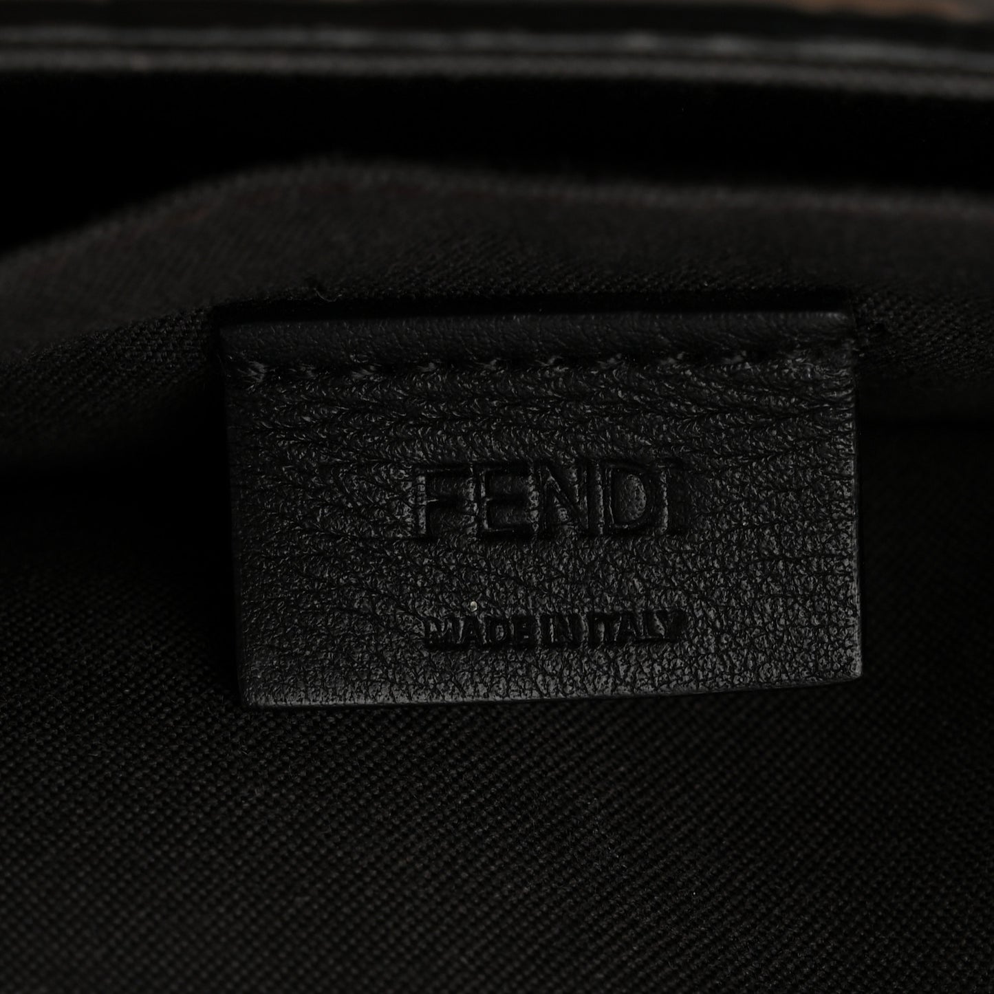 Vitello Soft F is Fendi Bi-Color FF 1974 Embossed Envelope Wallet On Chain with Pouches Maya Black