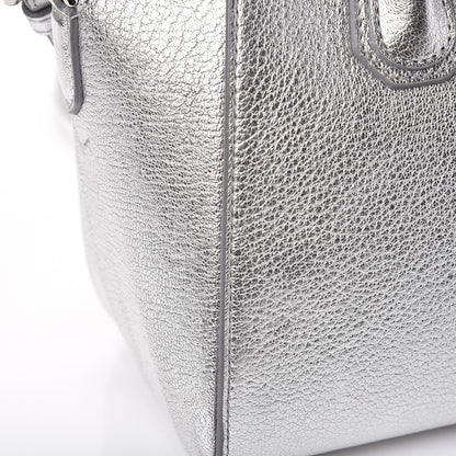 Givenchy Metallic Sugar Goatskin Mini Antigona Silver 9 of 10