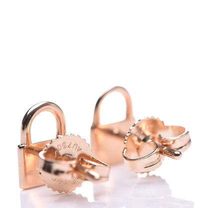 Tiffany 18K Rose Gold Mini Lock Earrings 3 of 5