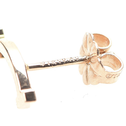 Tiffany 18K Rose Gold T Smile Stud Earrings 4 of 6