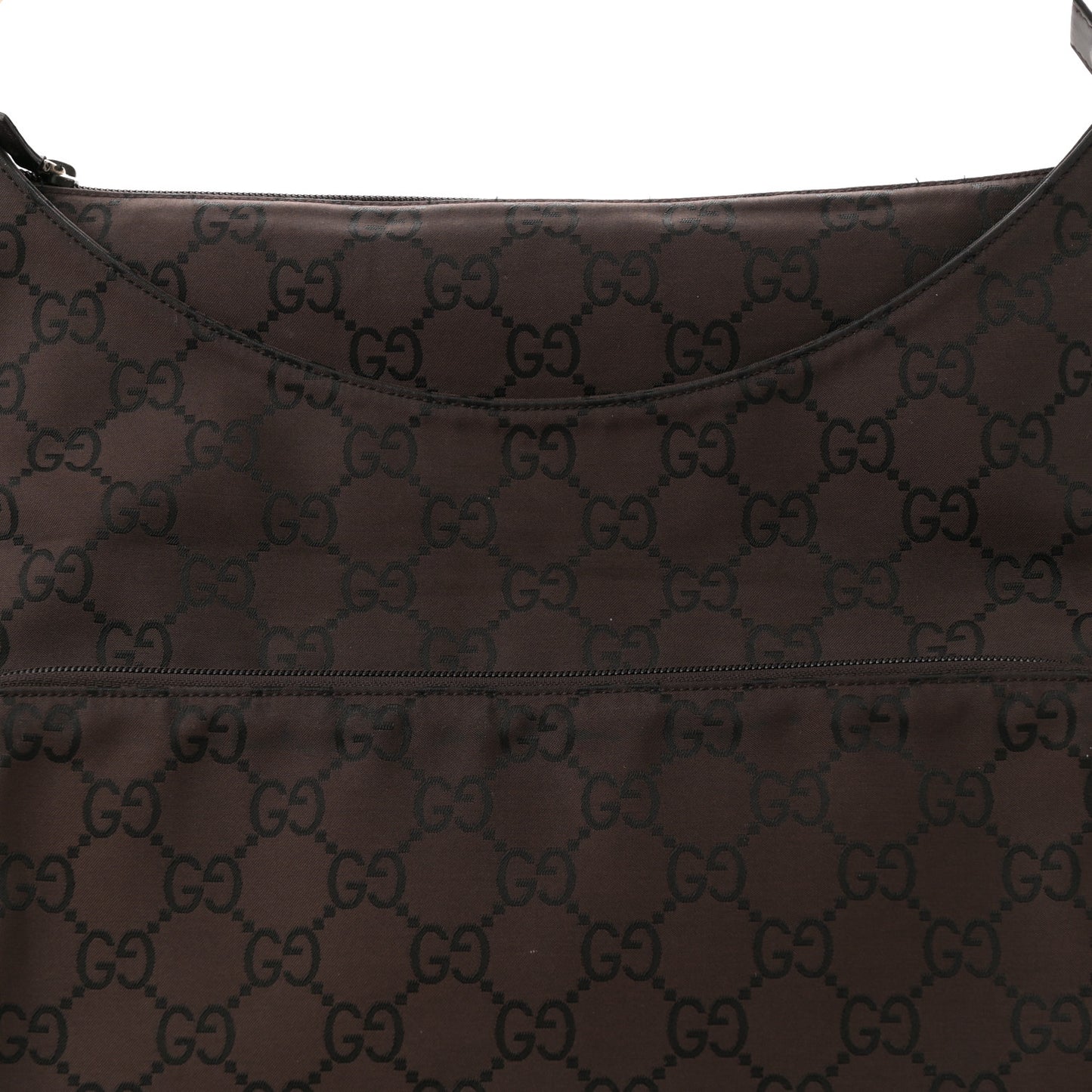 Nylon Monogram Extra Large Satchel Dark Brown