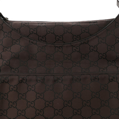 Gucci Nylon Monogram Extra Large Satchel Dark Brown 8 of 13