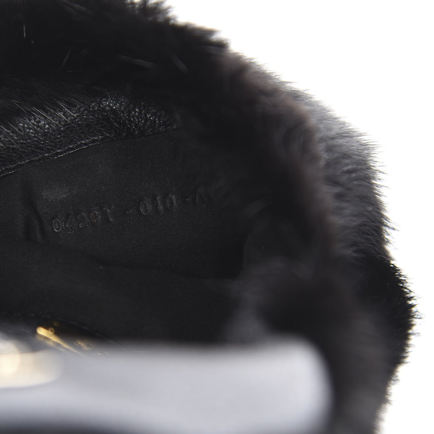 Mink Fur Bracelet Bag Black