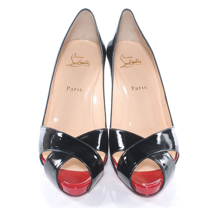 Christian Louboutin Patent Shelley 90 Pumps 41 Black Red 2 of 7