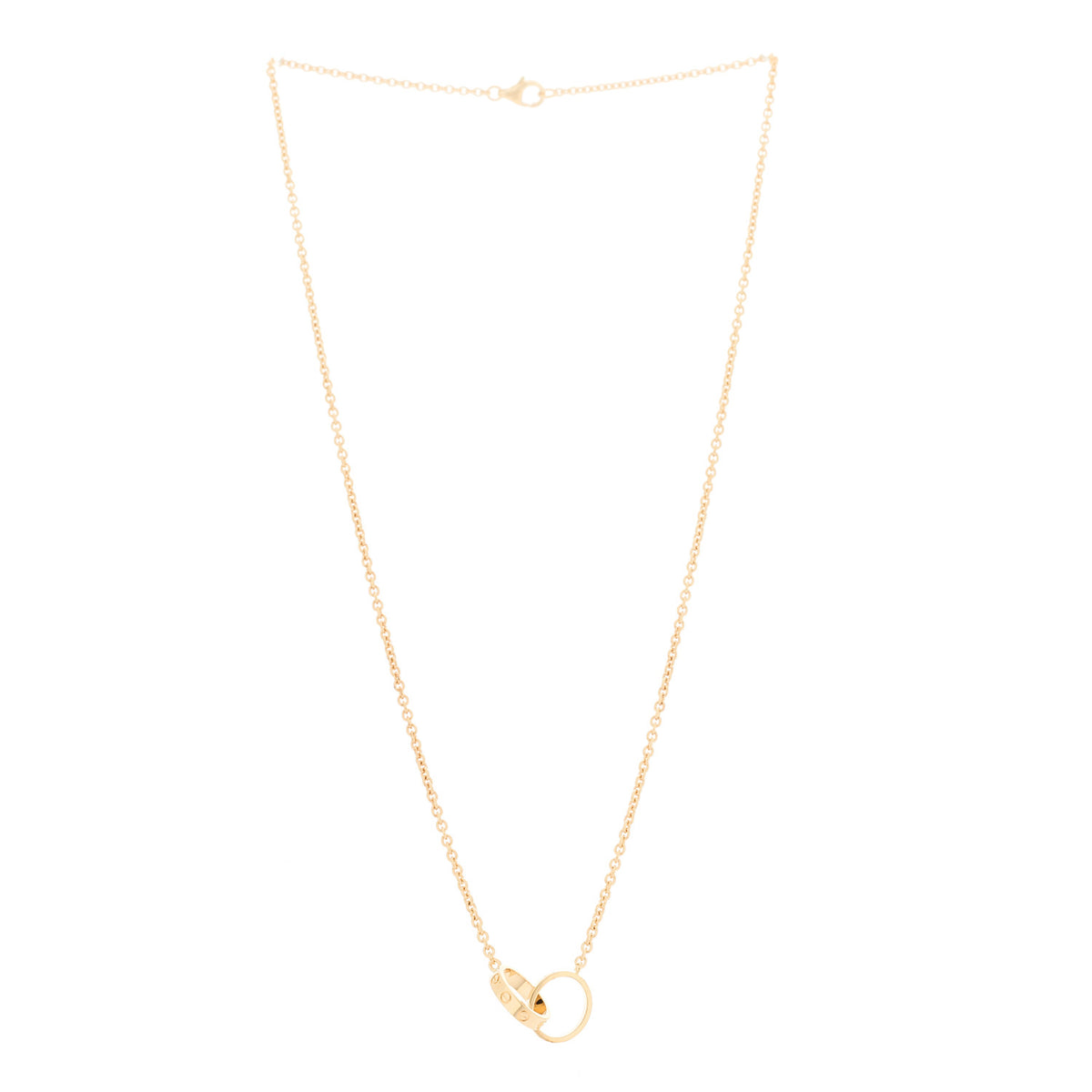 18K Yellow Gold Interlocking LOVE Necklace