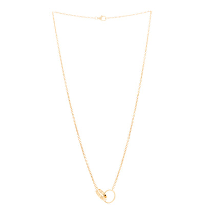 Cartier 18K Yellow Gold Interlocking LOVE Necklace 3 of 6