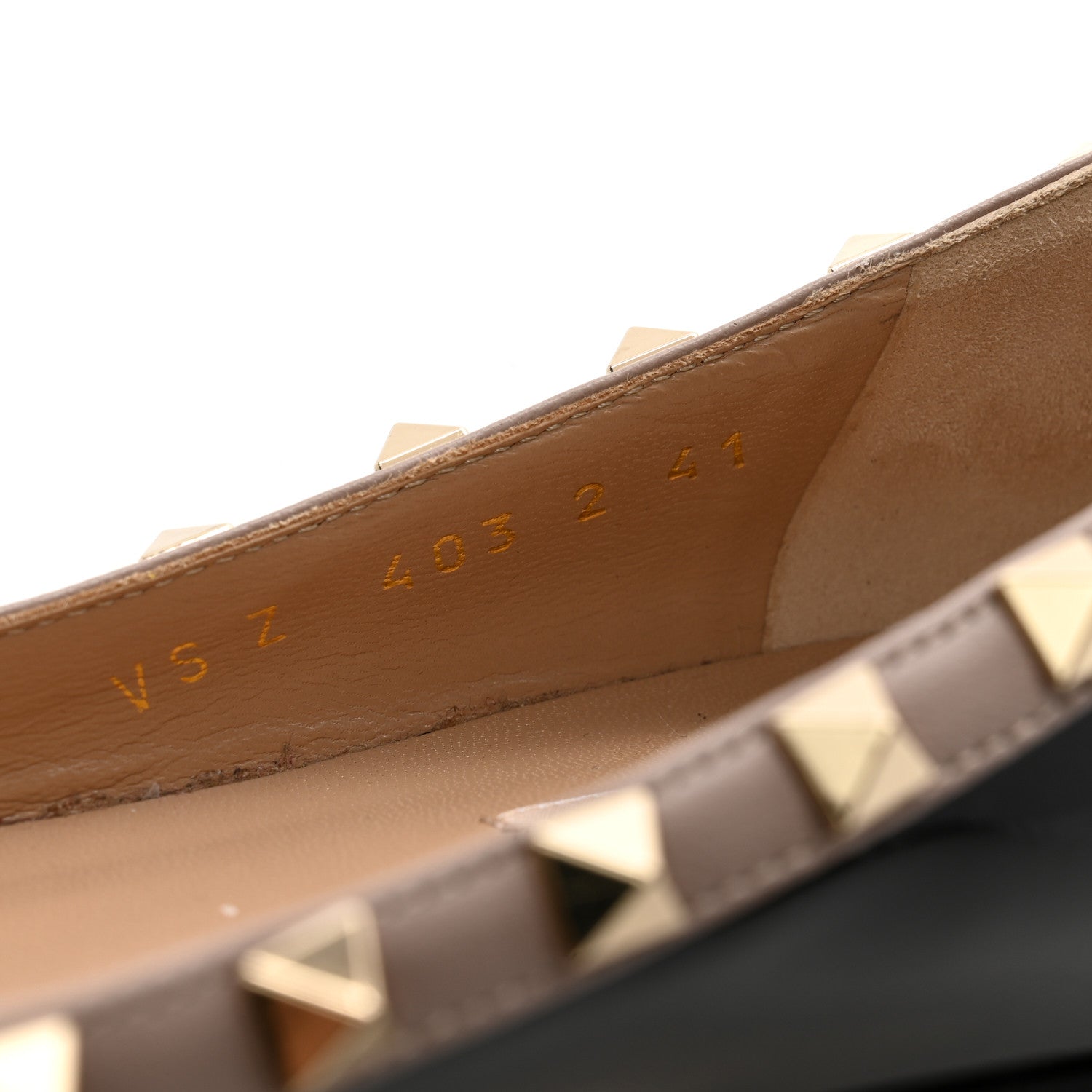 Valentino Garavani Patent Nappa Rockstud Ballerina Flats 41 Black Poudre 8 of 10
